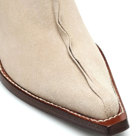 Acne Studios Western Goat Skin Boot Nude Beige Cream - Picture 7 of 10